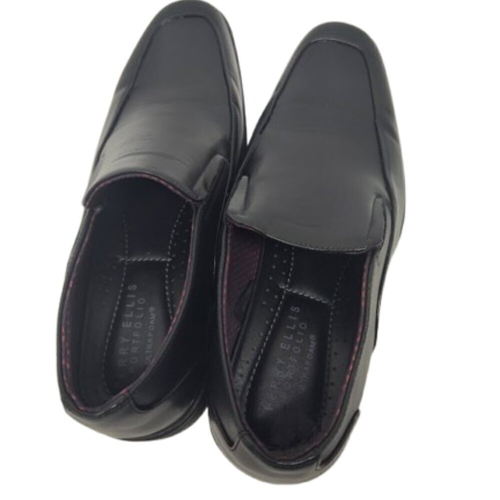 Perry Ellis Portfolio Memory Foam Men's Dress Shoe Black Size 9 - Picture 7 of 13